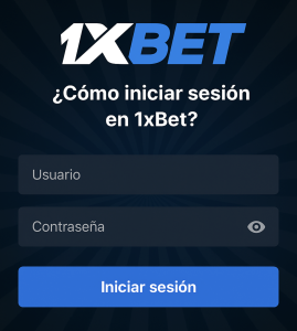 Iniciar sesión en 1xBet